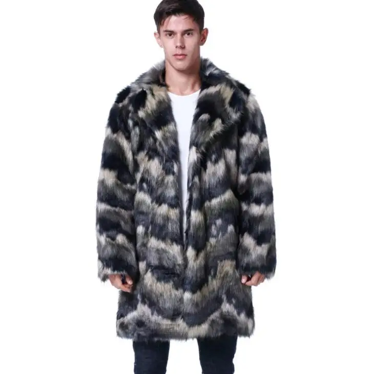 Свободная осенняя куртка из искусственной норки Мужская зимняя утолщенная