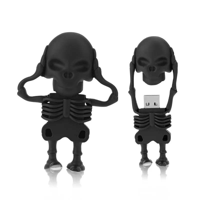 Классный USB флеш-накопитель в виде черепа скелета головной убор призрака смерти