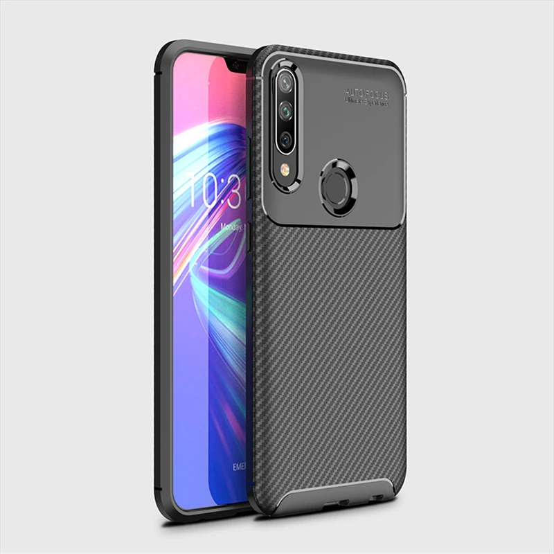 Black Чехол для Asus Zenfone Max Shot ZB634KL, мягкий силиконовый тонкий противоударный чехол из углеродного волокна для Asus Zenfone Max Shot ZB634KL, чехол - Цвет: Black
