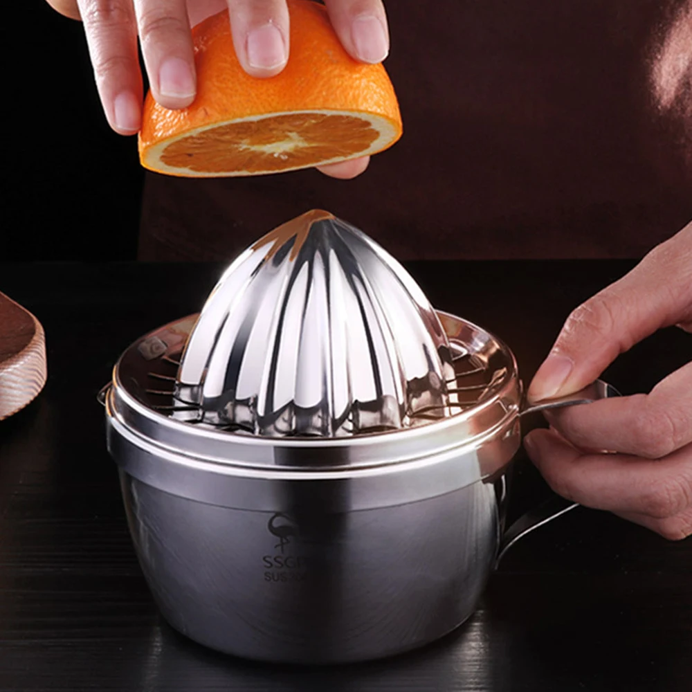 Manual Juicer Household orange juice juicer Portable lemon manual fruit 304 stainless steel 100% hand pressed maker | Дом и сад