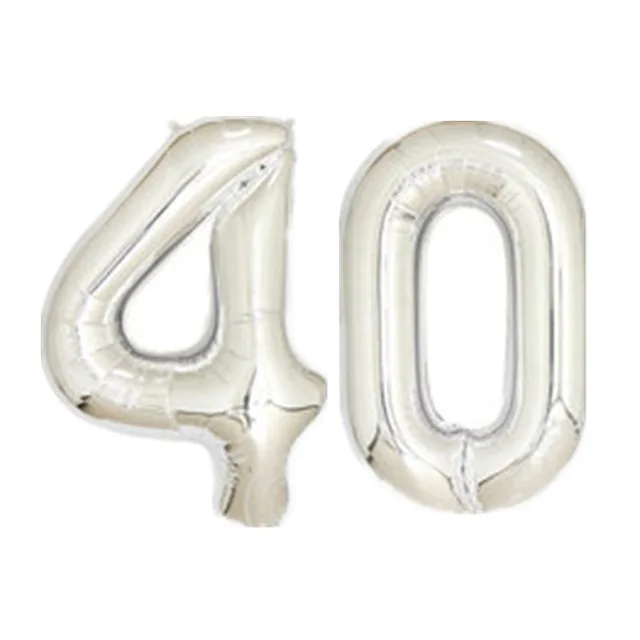 silver 40 2 шт., 30 Вт, 40 дюймов розовое золото Фольга воздушные шары для взрослых 30th День рождения Юбилей, 16, 18, 20, 25 60 золотистый цифра серебряные украшения Globos - Цвет: silver 40