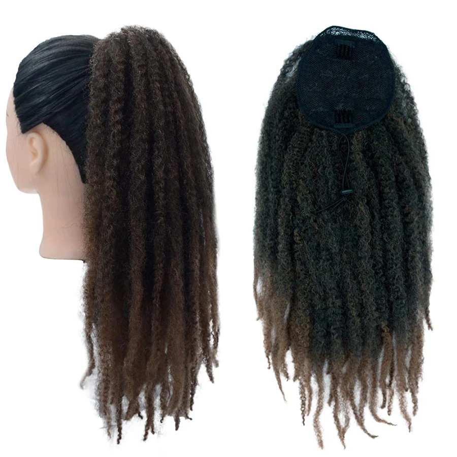 Mulheres Negras, Afro Puff Drawstring Hairpiece, False