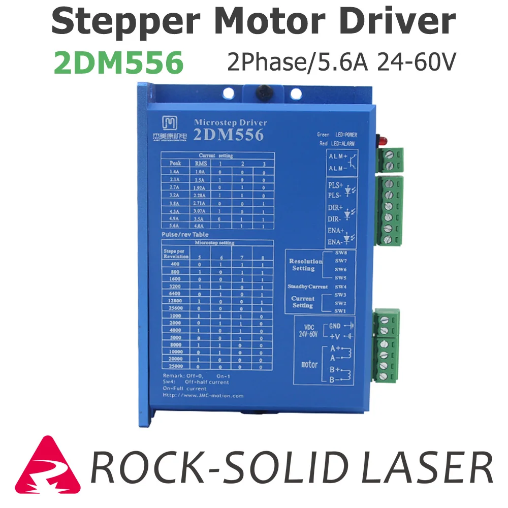 2DM556 2 фазы NEMA23 Драйвер шагового двигателя 32 бит DSP DC36V 5.6A JMC Замена leadshine DM556