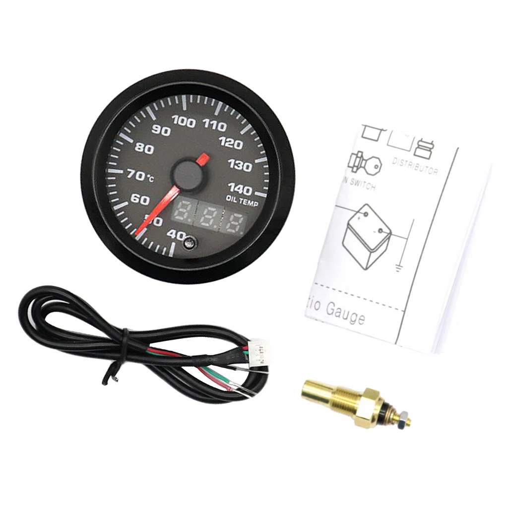 12V гоночный Авто Датчик температуры масла с датчиком+ 7 регулируемых цветов спины