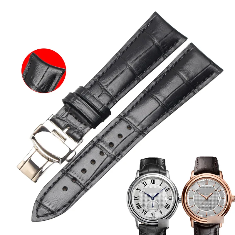 WENTULA Ремешки для наручных часов RAYMOND WEIL 2837/2838/2839 ремешок из натуральной коровьей кожи кожаный ремешок - Цвет ремешка: Синий белый