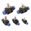 1pcs throttle valve SA 4mm 6mm 8mm 10mm 12mm Tube Air Flow Speed Control Crane Valve Tube Water Hose Pneumatic Push In Fittings ► Photo 3/6