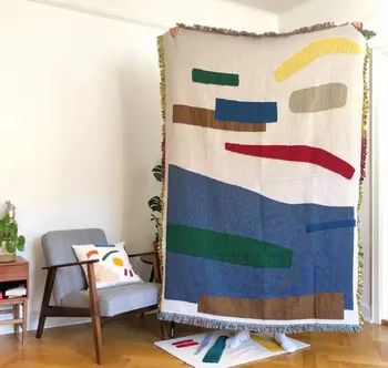 

Starting from beauty, Nordic ins style leisure blanket tapestry art blanket Abstract notes European and American Creative blanke