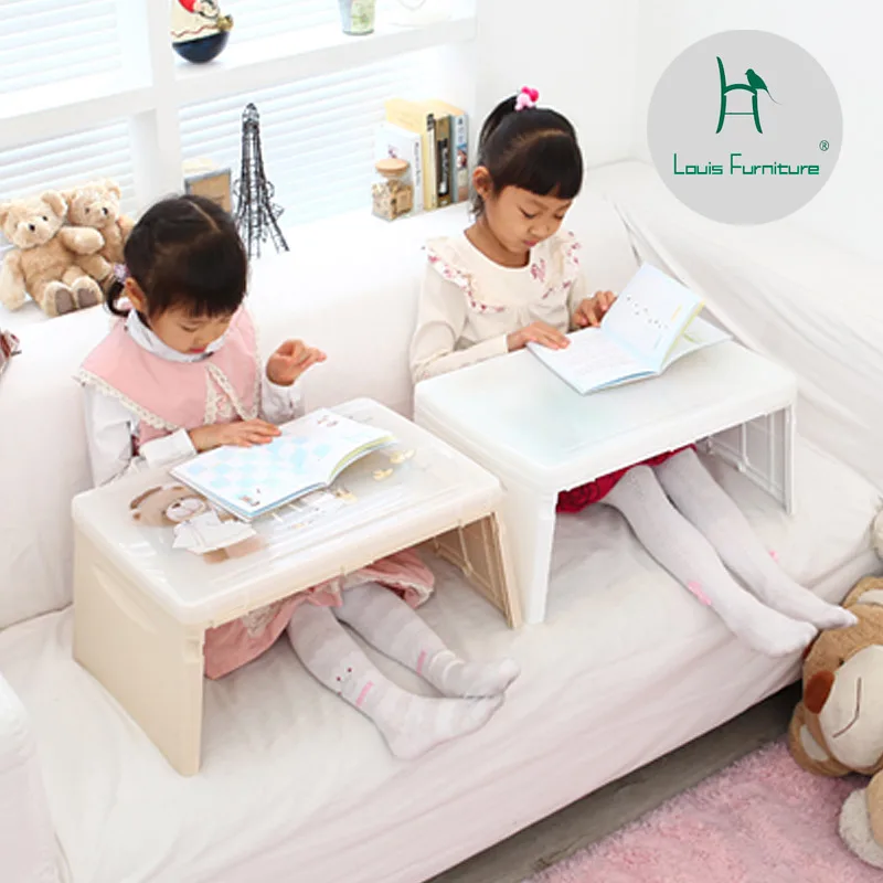 

Louis Fashion Children Tables Folding Learning Writing Table Korean Imported Computer Bed Using Baby to Learn