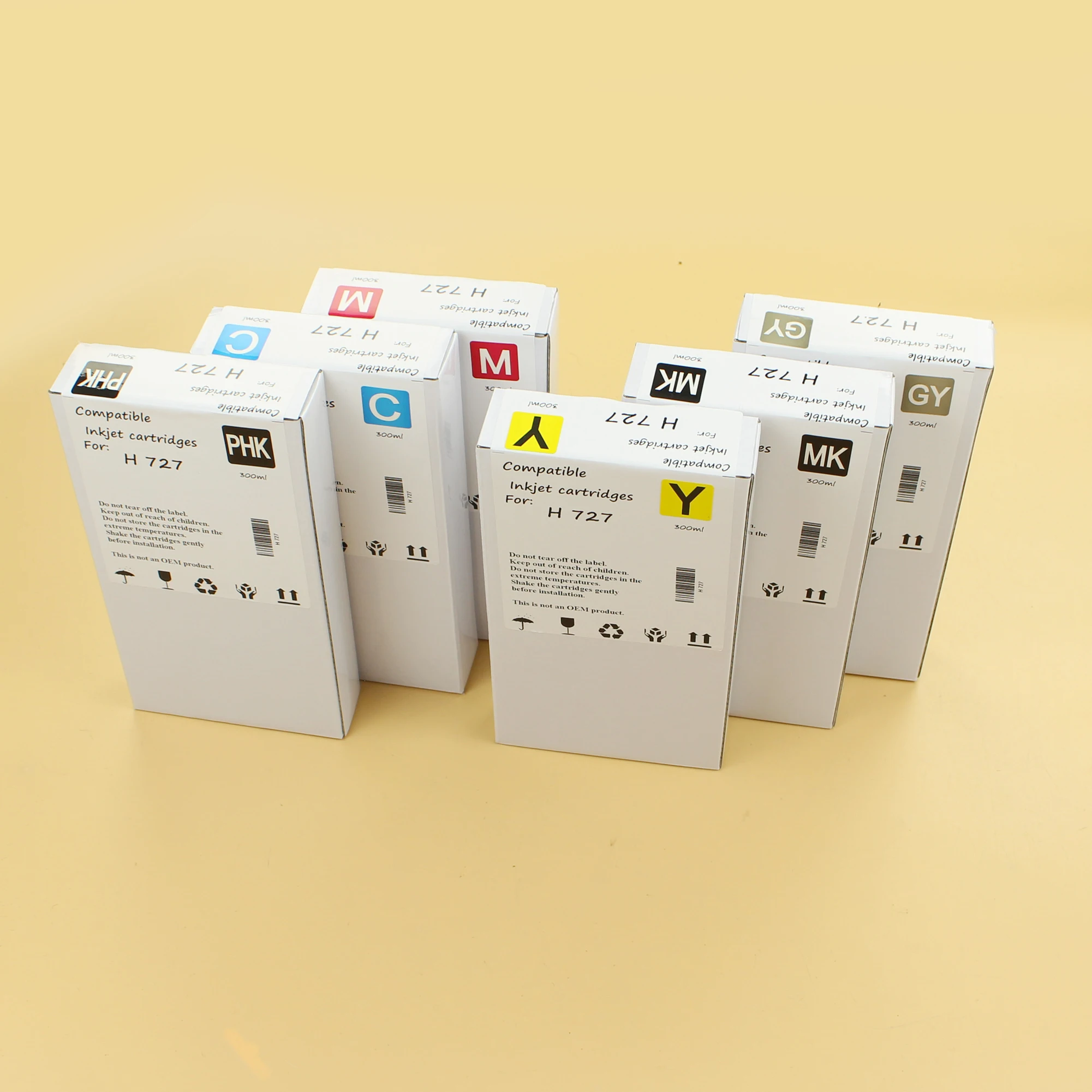 Обновленный совместимый картридж с чипом без чернил для HP 727 300 мл DesignJet T920 T1500 T2500