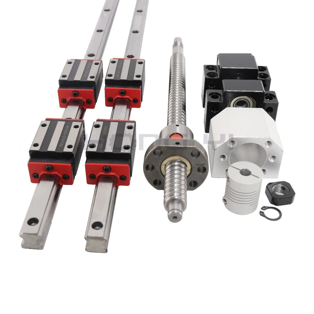 Hiwin HGR25 линейный волшебник любой длины+ шариковый винт SFU1605+ DSG16H+ линейный шарикоподшипник+ BK12/BF12+ муфта в же линейной полосе
