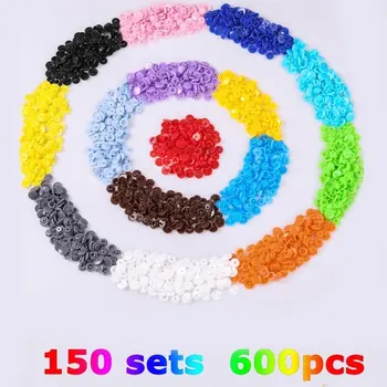 

600PCS 1440PCS Resin Nylon Plastic Children's Four Buttons Kit Color Round Button Bags Buckle Multicolor Set
