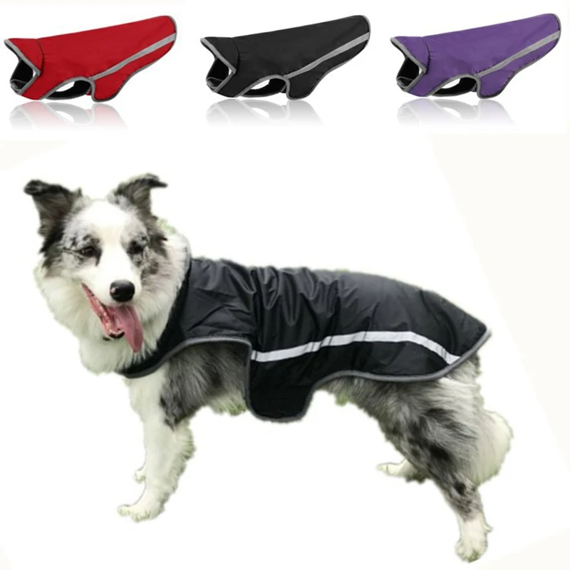 Водонепроницаемая куртка для собак, зимняя теплая куртка для щенков, жилетка, одежда для домашних животных, одежда для собак красного, черного, фиолетового цвета, одежда для маленьких, средних и больших собак