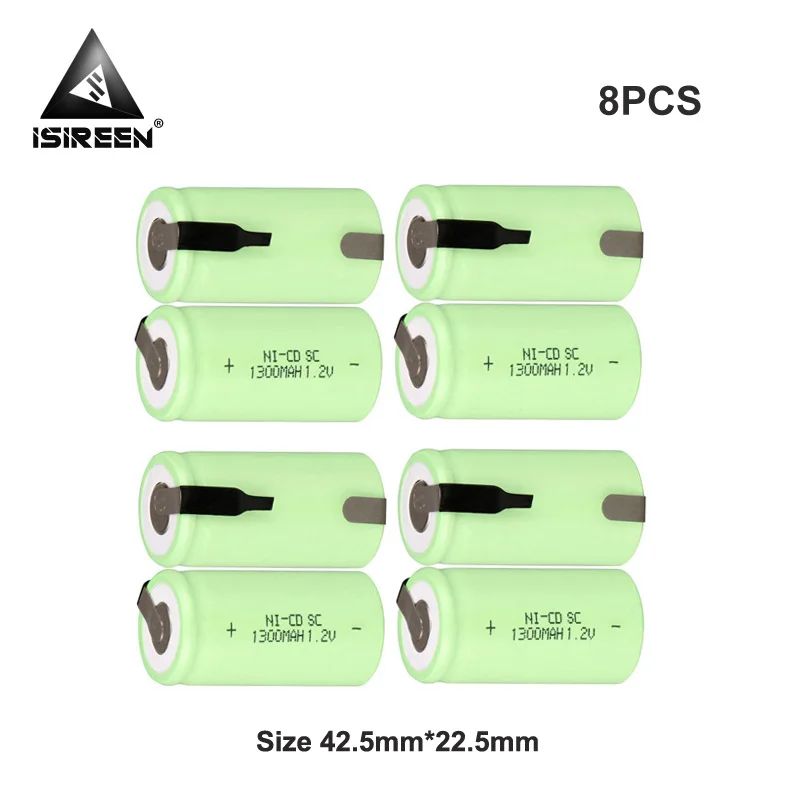 1300mAh Subc Ni CD 1,2 V Аккумуляторные SC Ni-CD батареи сотовые DIY 7,2 V 9,6 V 12V Электроинструмент аккумулятор электрические инструменты