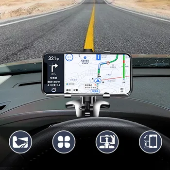 

Universal Car Phone Holder Dashboard Cell Phone Car Holder Rear View Mirror Sun Visor Baffle Mobile Phone Mount Clip Car Gadgets