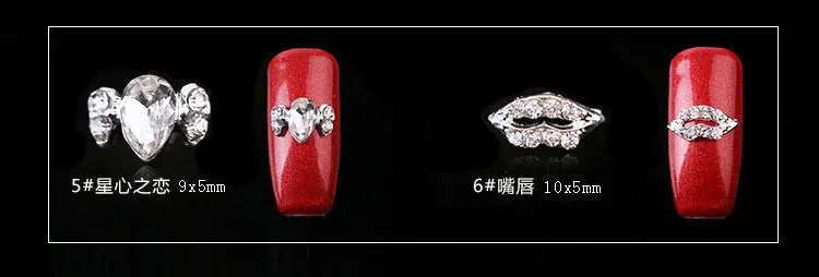 Горячая selling10pc градиент Хамелеон С кристалалми и стразами lot дизайн ногтей украшения 3d Маникюр УФ цветной гель, "сделай сам" для изготовления украшений в новом дизайне