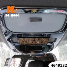 ABS Chrome For Renault Captur 2015 2016 2017 Car interior Sticker Accessories Car front reading Lampshade panel cover trim 1 pcs