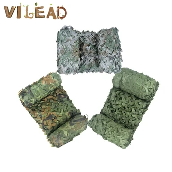 

VILEAD Multi Colors Enhanced Camouflage Net With Grid Garden Camo Network Awning Shading Use for Outdoor Hiding Military Hunt