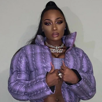 

STYLISH LADY Winter Coat Tie Dye Printed Short Warm Parkas Coat Jacket 2019 Women Oversized Parka Coats Outwear