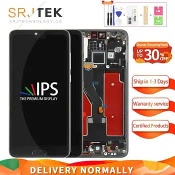 

IPS For Huawei P20 Pro LCD Touch Glass Panel For Huawei P20 Plus Display CLT-AL00L Sensor Screen Frame CLT-AL01 Replacement Part