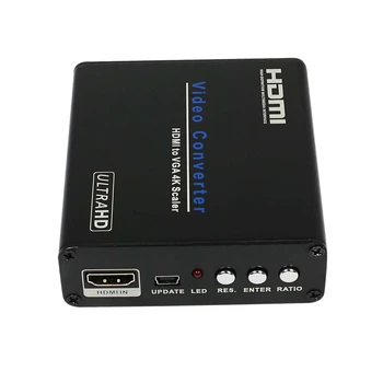 

Hdmi to Vga 4K Scaler Audio Hdmi Input to Vga Output 3.5mm 4Kx2K 1080P Stereo Audio Converter EU Plug