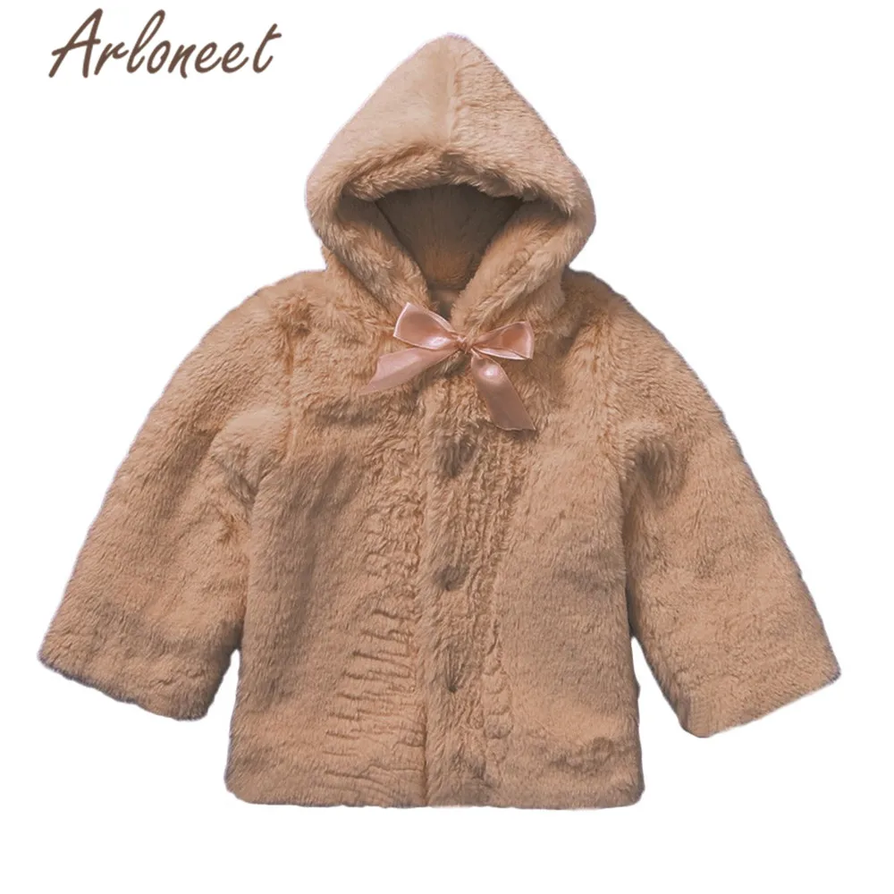 ARLONEET Baby Coat Girls Warm Winter Thick Coat Long Loose Button Jacket Hooded Outerwear Baby Cotton Coat Girls Toddler Jacket