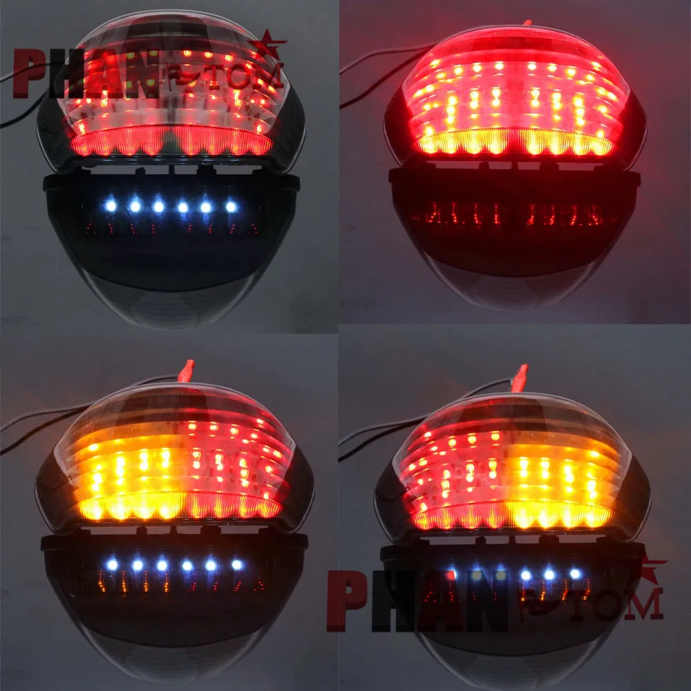 LED Turn Signals Integrated Tail Light For Kawasaki Ninja ZX12R ZX-12R 2000-2005