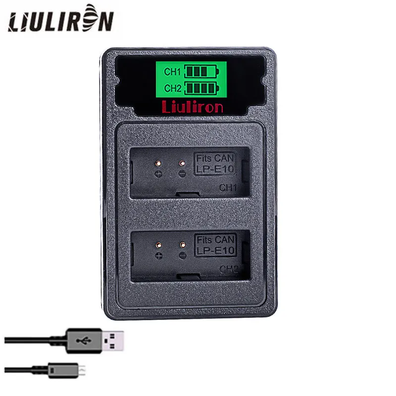 3x7,4 v батарея LP-E10 lp e10 LPE10+ lcd двойное зарядное устройство для камеры Canon 1100D 1200D 1300D Rebel T3 T5 KISS X50 X70