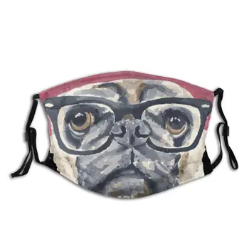 

protective mask with filter Hipster Pug Dog anti dust PM2.5 reuse adult teen child girl