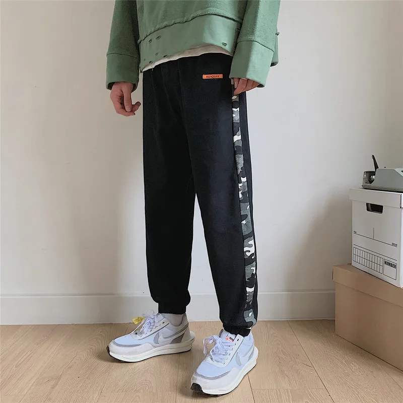 

Large Size K1082/P45 Autumn Clothing Casual Pants Men's Camouflage Joint Beam Leg Athletic Pants Large Size Fashion Loose-Fit Le