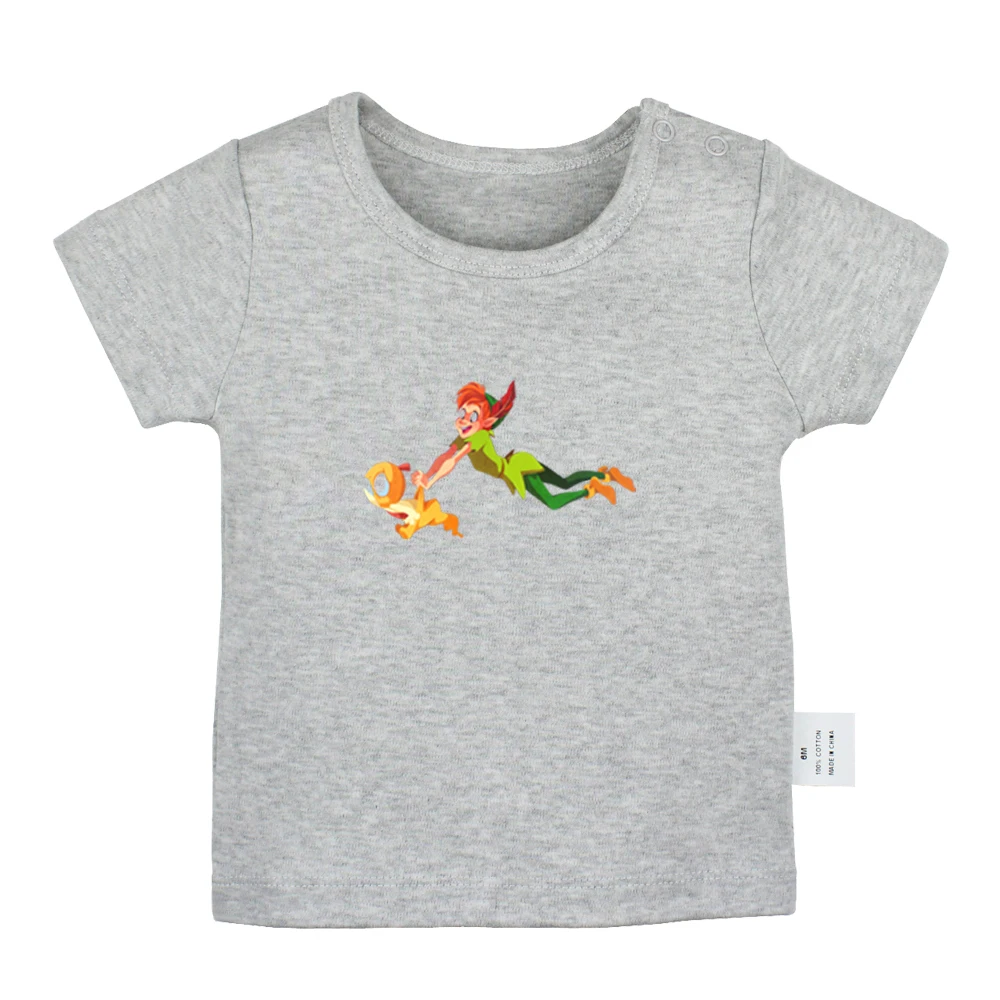 JcBabyYG1270D Футболки с надписью «You Can Fly Peter Pan» и «Pokemon Peter» и «Wendy» для новорожденных мальчиков и девочек футболки с короткими рукавами с графическим принтом для малышей - Цвет: JcBabyYG1270D