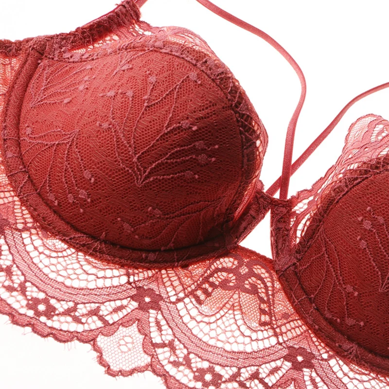 Sexy Lingerie Push Up Cup Strappy Style Stretchy Farbic Decorate With Lace  Wired Sexy Bodysuit For Women