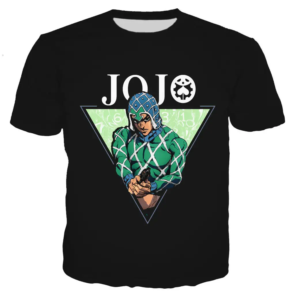 Аниме JoJo Необычные Приключения футболки Harajuku мужские и женские модные летние