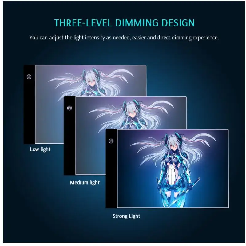 led desenho tablet gráficos digitais almofada usb led caixa de luz placa cópia eletrônica arte gráfica pintura mesa escrita
