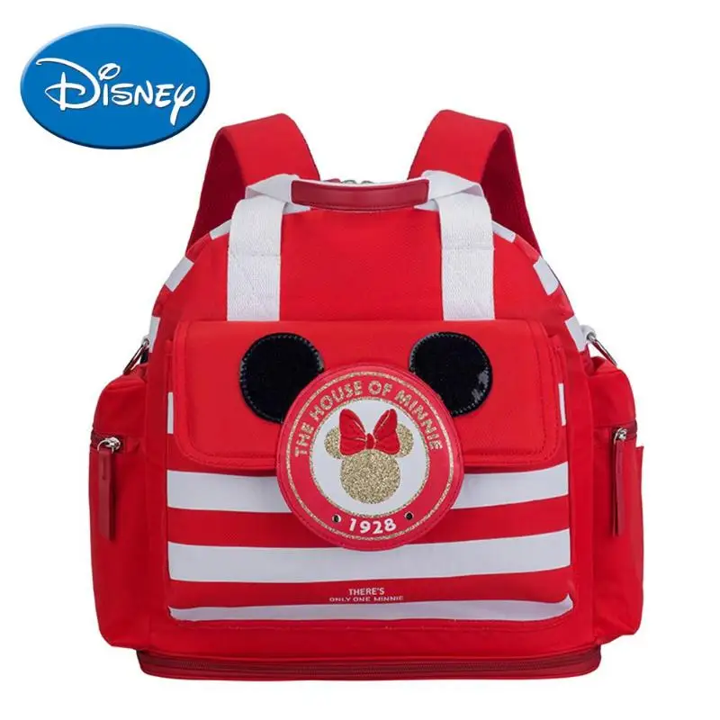 DISNEY модная сумка для подгузников Микки Минни Рюкзак Мультфильм Мумия сумка Оксфорд Ткань подгузник органайзер для женщин сумки на плечо уход за ребенком - Цвет: Mickey