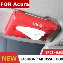 New Car Tissue Box Quality Car PU sunshade type pendant Interior tissue box For ACURA logo RLX RDX MDX ILX TLX