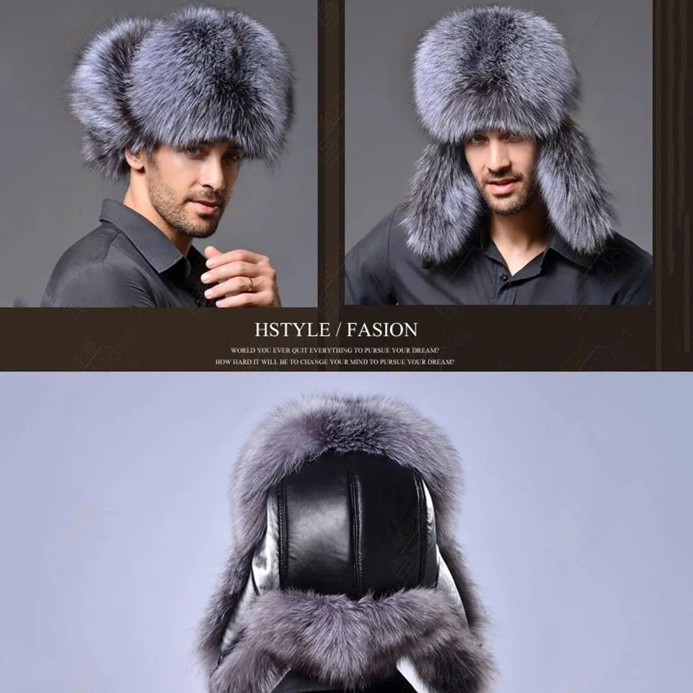 Мужские зимние теплые шапки-бомберы, одноцветные шапки с искусственным мехом из овечьей кожи, русские шапки-ушанки для зимнего активного отдыха