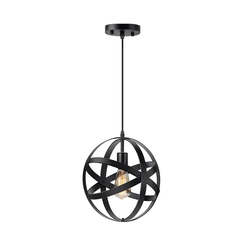 

Industrial Metal Chandelier Ball Chandelier Retro Cage Globe Ceiling Lamp for Restaurant / Foyer