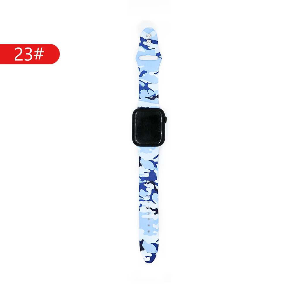 23 Ремешок для apple watch 5 4 ремешок 44 мм 40 мм correa iwatch 3 ремешок 42 мм 38 мм браслет силиконовый apple watch 5 4 3 2 1 Аксессуары для часов - Цвет ремешка: 23