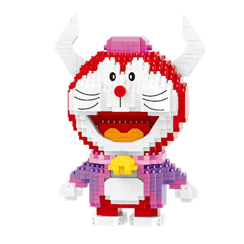 Lp 0521 Anime Doraemon Spain Bullfight Cat Robot Animal Pet Model Mini Diamond Blocks Bricks Building Toy For Children No Box Blocks Aliexpress