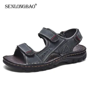 

Fashion Mens Gladiator Sandals Summer Outdoor Comfortable Mens Sandals Handmade Men Beach Sandals Soft Bottom Men's Sandals 48