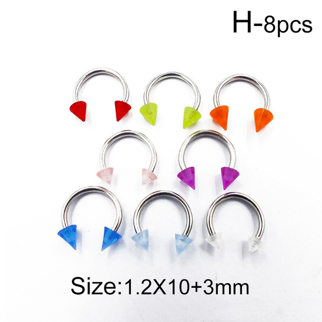 New Horseshoe Fake Nose Ring Tragus Piercing Surgical Steel Septum Ear Lip Tragus Industrial Piercing Body Jewelry