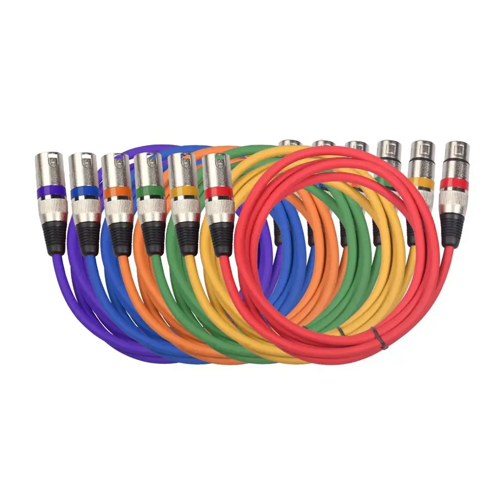 3Pin XLR кабель папа мама M/F OFC аудио фольги + Плетеный экранированный для усилителя