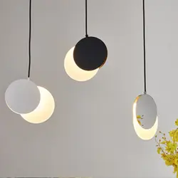 Современный художественный светодиодный подвесной светильник с круглым затмением, подвесной светильник для кафе-бара, лофт, подвесной