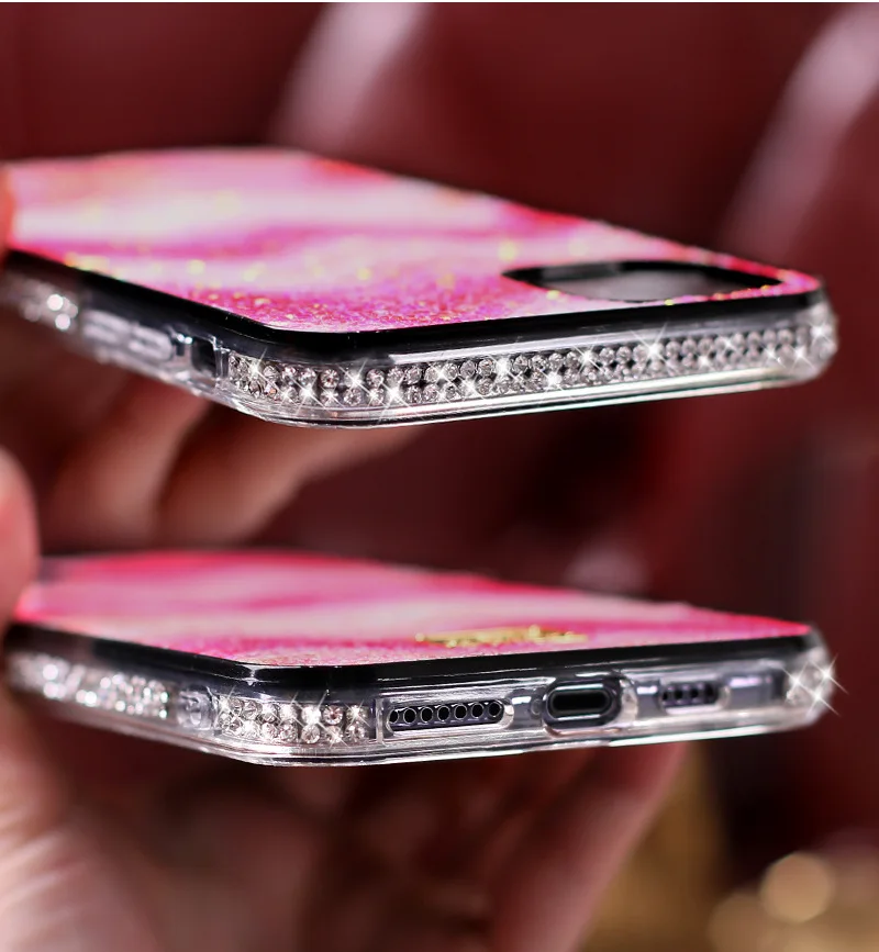 10pcs Glitter Bling Rainbow Rhinestone CellPhone