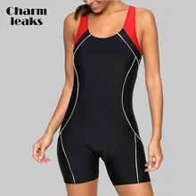 Charmleaks, сдельный женский спортивный купальные Костюм спортивный купальник из кусков, одежда для соревнований, купальник с открытой спиной, Короткие купальные костюмы