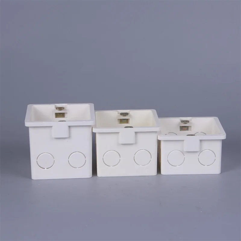 

86-Shaped Junction Box PVC Electrician Accessories Punching Switch Box Concealed Embedded 5CM 6CM 7. 5CM Assembled Box