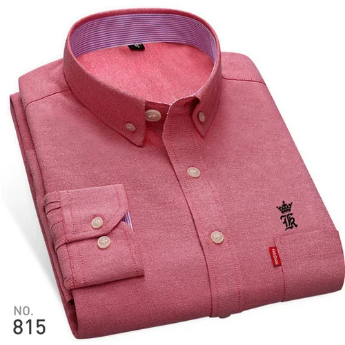 Новинка, фирменные мужские рубашки Sergio K, высокое качество, Оксфордские, с вышивкой, с длинным рукавом - Цвет: 815(5)
