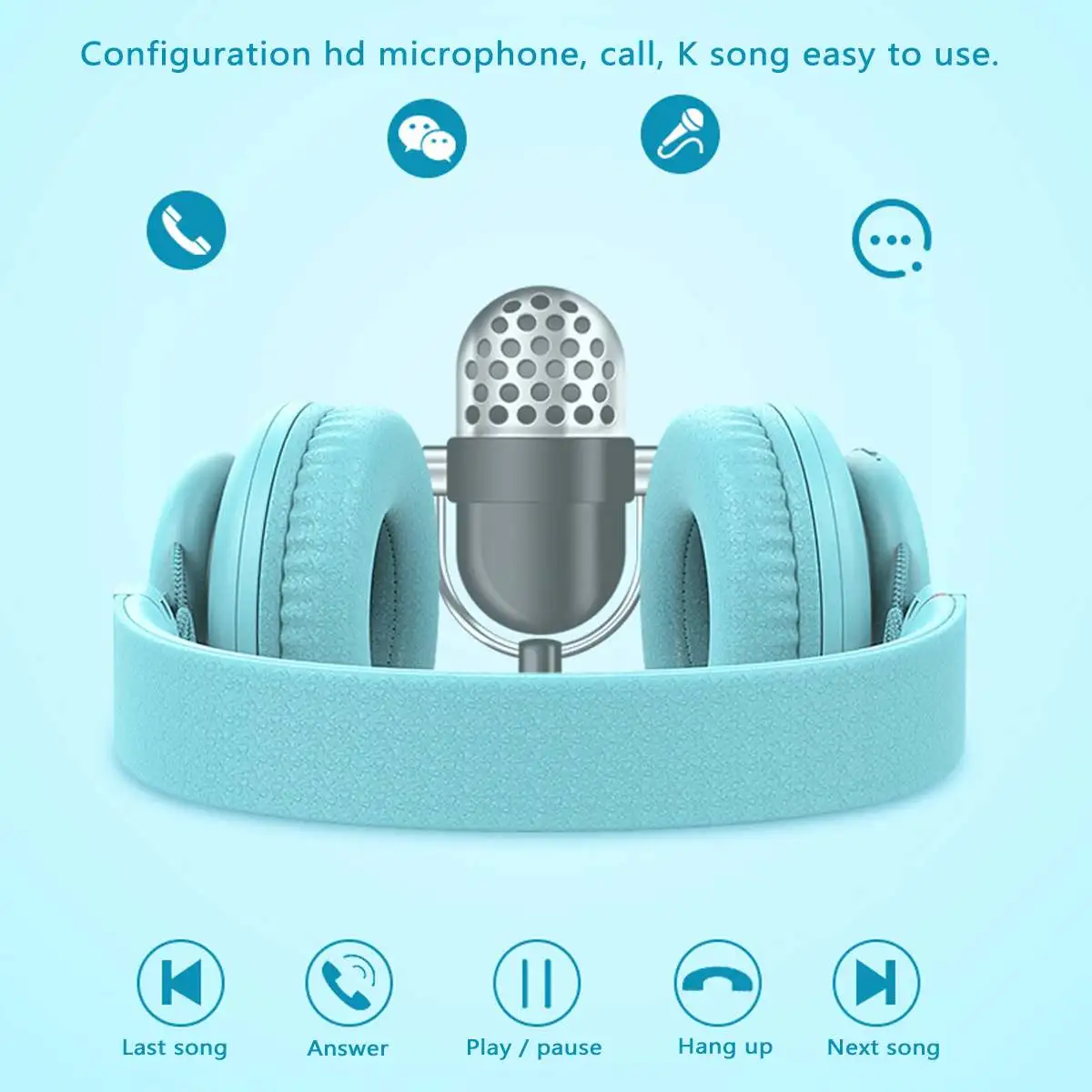 Регулируемый растягивающийся bluetooth 5,0 беспроводная гарнитура мега бас наушники шумоподавление компактные наушники с микрофоном