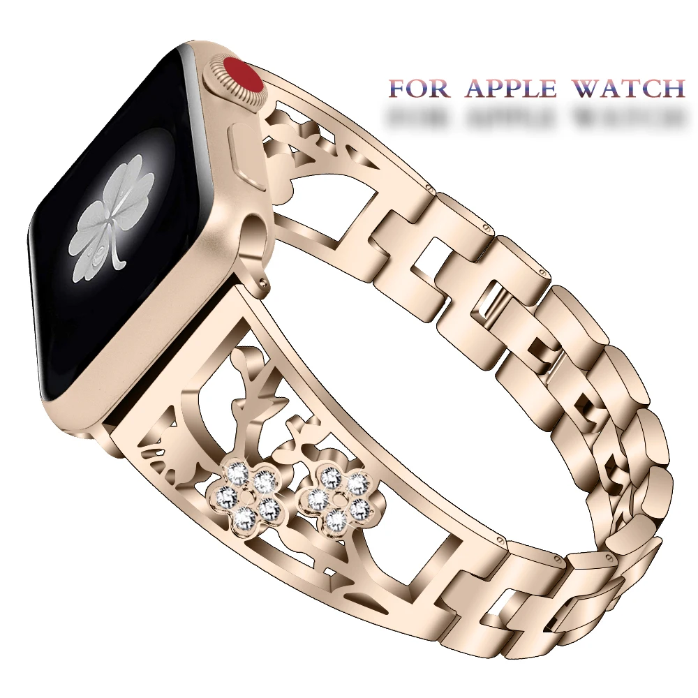 Ремешок из нержавеющей стали для apple watch 4 3 полосы 42 38 мм iwatch полоса 44 40 Аксессуары