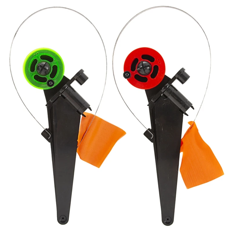 

2PCS Tip-Up Alarm Fishing Rod Flag High Visibility Automatic Flag for Winter Ice Fishing